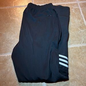 Adidas women’s Black Joggers pants leggings with White Stripes